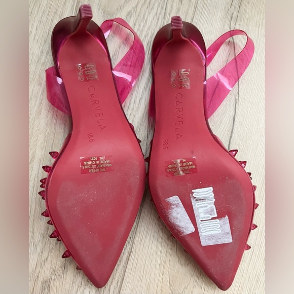 Carvela ♡ Lapis Hot Pink Spiked Heels - Picture 4 of 4